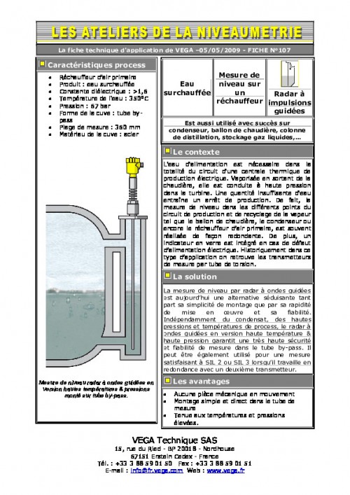 870-VEGA-ADN107-Mesure de niveau sur eau surchauffee dans rechauffeur.pdf