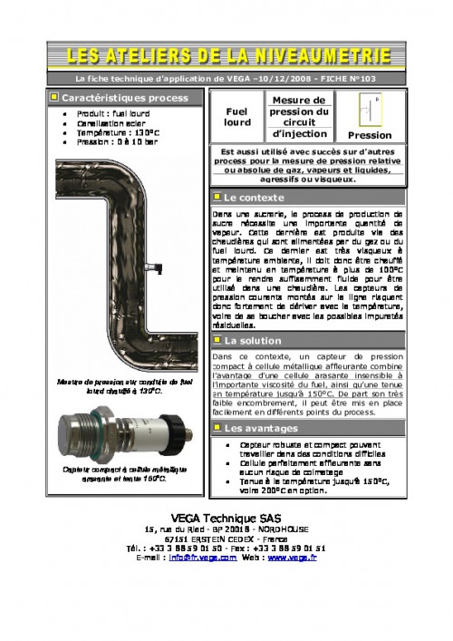 871-VEGA-ADN103-Mesure de pression sur fuel lourd.pdf