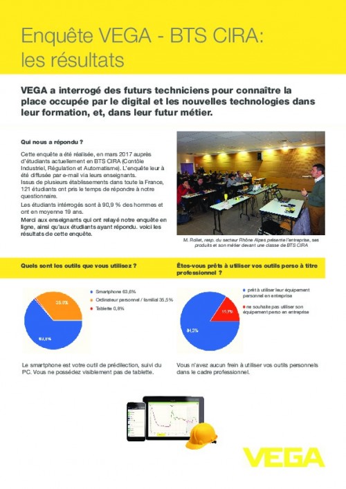 Enquête VEGA : Les BTS CIRA et la nouvelles technologies